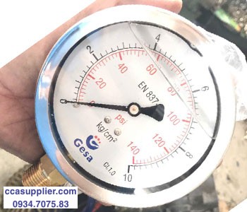 Đồng hồ đo áp mặt 100mm Phi 21